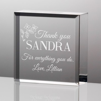 Thank You Desk Paperweight Plaque